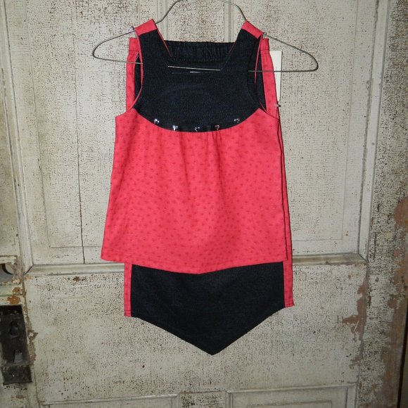 Girls Psketti Two Piece Outfit Set Denim SZ 7 NEW (I-52) - Picture 1 of 5